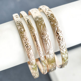 One Pattered Wire Bangle Bracelet - Yay Hawaii