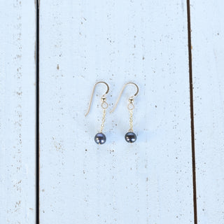 Dainty 8mm Single Dangling Pearl Earring - Yay Hawaii