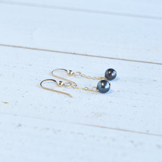 Dainty 8mm Single Dangling Pearl Earring - Yay Hawaii