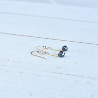 Dainty 8mm Single Dangling Pearl Earring - Yay Hawaii