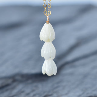 Three Cluster Pikake Necklace - Yay Hawaii