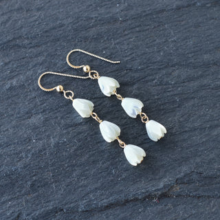 Triple Dangle Pikake Earrings - Yay Hawaii