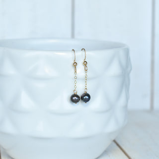 Dainty 8mm Single Dangling Pearl Earring - Yay Hawaii