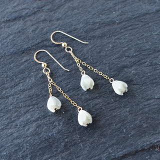 Double Dangling Pikake Earrings - Yay Hawaii