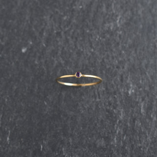 Purple CZ Stacking Ring - February Amethyst Birthstone - Yay Hawaii