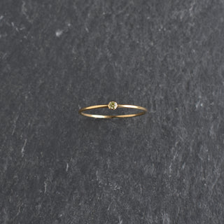 Light Green CZ Stacking Ring - Peridot August Birthstone - Yay Hawaii