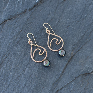 Wave (Small) Teardrop Hoop Earrings - Yay Hawaii