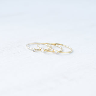 Clear CZ Stacking Ring - April Diamond Birthstone - Yay Hawaii