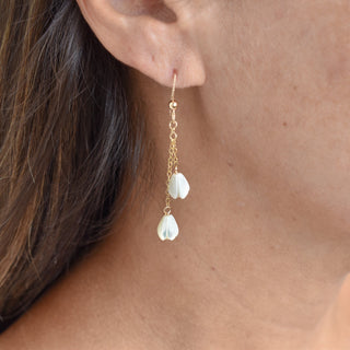 Double Dangling Pikake Earrings - Yay Hawaii