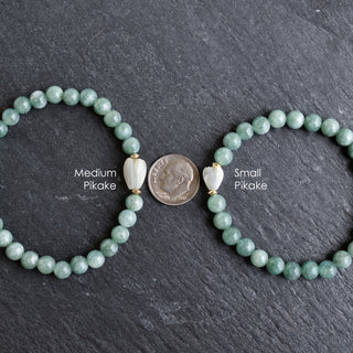 6mm Jade Stretchy Bracelet - Single MEDIUM Pikake - Yay Hawaii