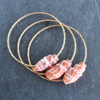 Yay Hawaii Miter Shell Bangle Bracelet with natural shell design, stylish jewelry accessory for wrist.