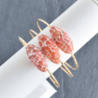 Yay Hawaii Miter Shell Bangle Bracelet with polished shell design and adjustable fit, stylish jewelry accessory