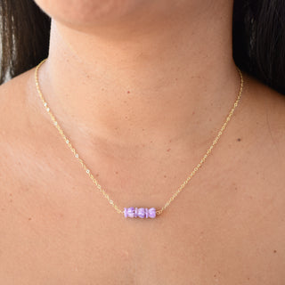 Three Crown Flower Horizontal Bar Necklace - Yay Hawaii