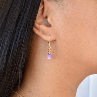 Yay Hawaii 3mm metal beaded earring with crown flower accent, showcasing intricate floral jewelry design.