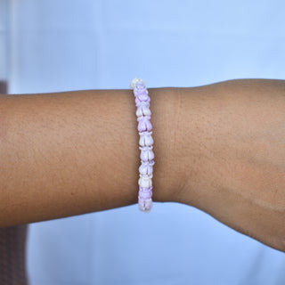 Colorful Crown Flower stretchy bracelet by Yay Hawaii featuring vibrant floral design and comfortable elastic band.