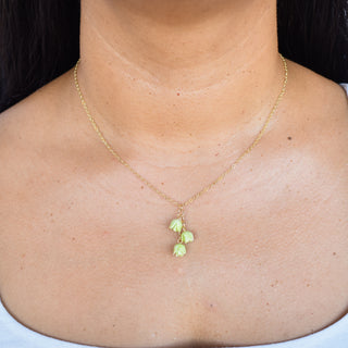 Three cascading Pakalana flower necklaces by Yay Hawaii featuring layered floral designs on delicate chains.