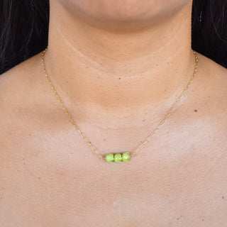 Three Pakalana Paper Clip Bar Necklace by Yay Hawaii featuring layered gold-tone paper clip chains with Pakalana flower charms.