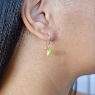Yay Hawaii Single Drop Pakalana Earrings featuring delicate floral design and gold-tone hooks.