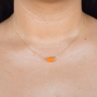Three Puakenikeni horizontal bar necklace by Yay Hawaii featuring delicate floral charms on a sleek chain.