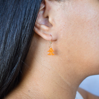 Double Cluster Puakenikeni earrings by Yay Hawaii featuring floral-inspired silver dangle earrings with intricate detailing.