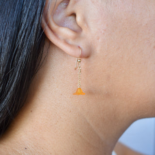 Yay Hawaii Single Dangle Puekanikeni Earrings with floral design, featuring vibrant colors and intricate craftsmanship.