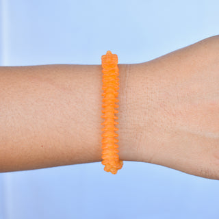 Yay Hawaii Puakenikeni stretchy bracelet with colorful floral beads and elastic band, handmade Hawaiian jewelry accessory