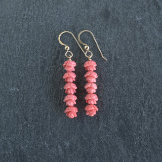 Long Five Cluster Lokelani Earrings - Yay Hawaii
