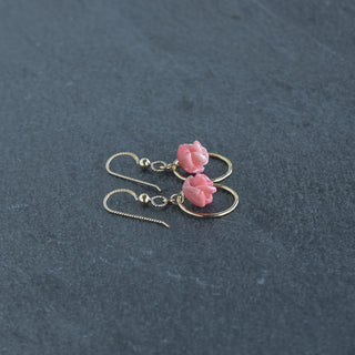 Small Hoop Earrings with Lokelani - Yay Hawaii
