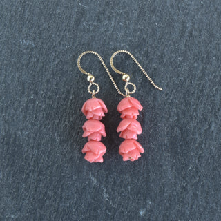 Triple Cluster Lokelani Earrings - Yay Hawaii