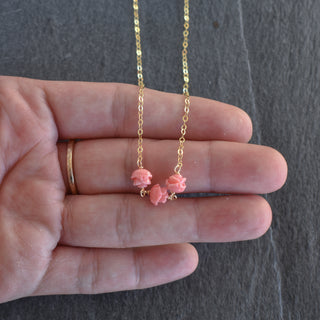 Three Linked Lokelani Station Necklace - Yay Hawaii