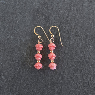 Triple Lokelani Earrings with Metal Accent Beads - Yay Hawaii