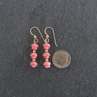 Triple Lokelani Earrings with Metal Accent Beads - Yay Hawaii