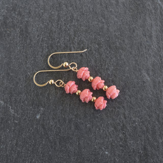 Triple Lokelani Earrings with Metal Accent Beads - Yay Hawaii