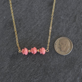 Three Lokelani and Accent Bead Necklace - Yay Hawaii