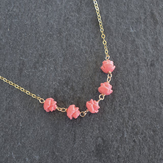 Five Linked Lokelani Station Necklace - Yay Hawaii