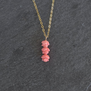 Triple Cluster Lokelani Pendant Necklace - Yay Hawaii