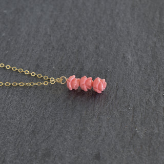 Triple Cluster Lokelani Pendant Necklace - Yay Hawaii