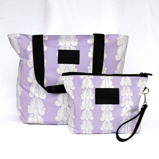 Lavender Pua Kalaunu Lei Tyvek - Yay Hawaii