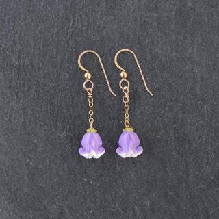 Realistic Pua Kalaunu single chain linked earrings by Yay Hawaii, featuring floral-inspired jewelry with intricate design.