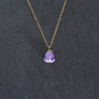 Realistic Pua Kalaunu single dangle necklace by Yay Hawaii featuring tropical floral pendant on silver chain.