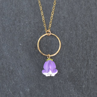 Realistic Pua Kalaunu Small Hoop Necklace - Yay Hawaii