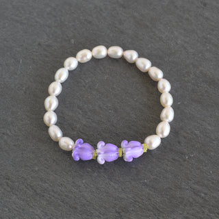 Triple Realistic Pua Kalaunu Stretchy with White Rice Pearls - Yay Hawaii