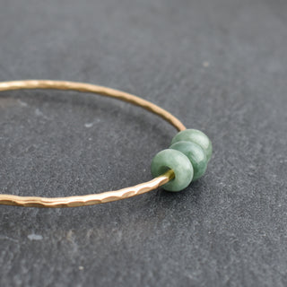 Three Donut Burmese Jade Bangle - Yay Hawaii