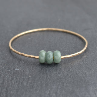 Three Donut Burmese Jade Bangle - Yay Hawaii