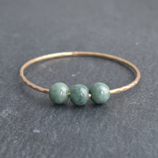 Three Round 10mm Burmese Jade Bangle - Yay Hawaii