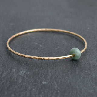 Single Donut Burmese Jade Bangle - Yay Hawaii