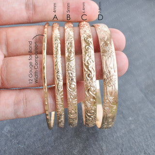 Dazzle Set of Five Bangles - Pattern & 12 Gauge - Yay Hawaii