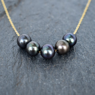 Five Floating Pearl Necklace - Yay Hawaii