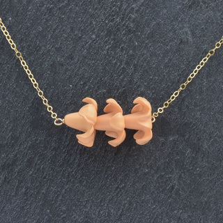 Triple Big Puakenikeni Bar Necklace by Yay Hawaii featuring colorful bar pendants on a delicate chain.