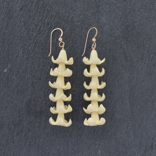 Yay Hawaii Long Cluster Big Puakenikeni earrings in vibrant colors featuring floral design and dangling cluster style.